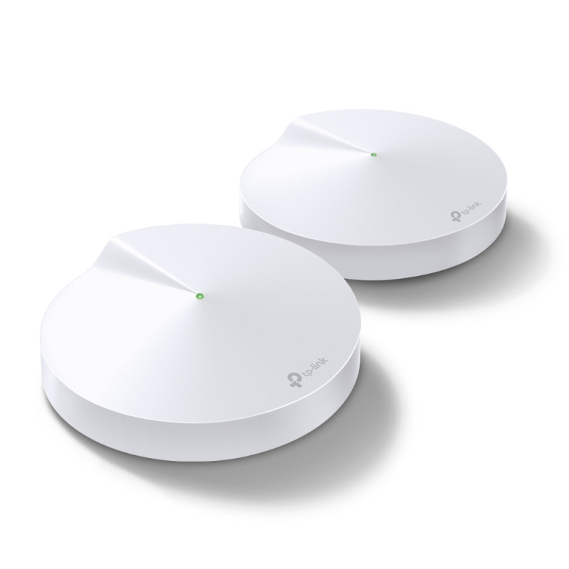 TP-LINK DECO M5 2 PACK- Kit 2 Routers Inalámbricos MESH Interior para Hogar , Doble Banda Wi-Fi 5 AC1300 Mbps , 2 Puerto Gigabit WAN,LAN , 4 Antenas Internas , Administración Mediante la App Deco (iOS, Android) , Protección HomeCare